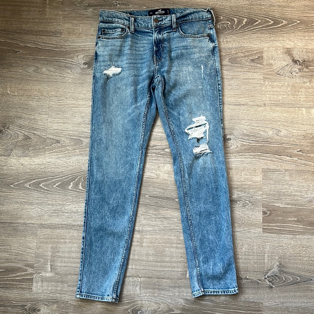 HOLLISTER Men’s Distressed Skinny Epic Flex Denim Jeans 30 x 32